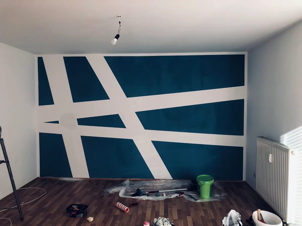 wandgestaltung geometrisches muster fertig leibnitz